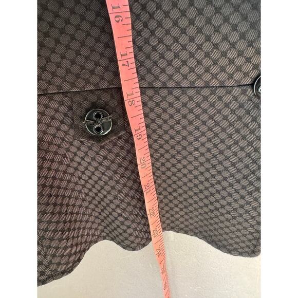 Tahari Arthur S. Levine Women’s Blazer Jacket 16 Black Geometric Button Front - Picture 7 of 8